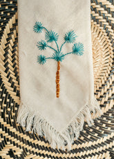 Palm tree linen napkin